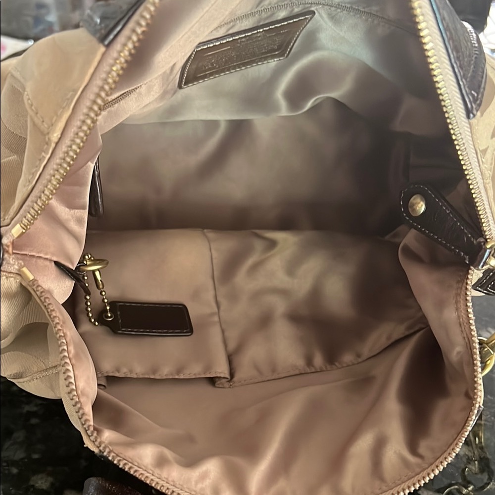 Coach Cream and Brown Satchel with Luxurious Design - Picture 10 of 11